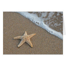 Starfish durch den Strand Grußkarten