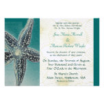 Starfish und Muscheln, die Einladung Wedding sind