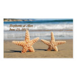 Starfish verbinden auf den Strand-Platzkarten Visitenkarten Vorlagen