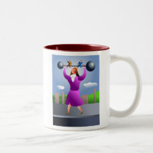 Starke Frau Kaffee Haferl