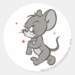 Starke Maus 1 Toms und Jerry Runde Aufkleber