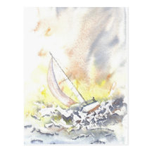 "Starke Wind-" Postkarte