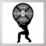 Starker Mannweightlifter-Plakat
