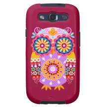 Starker Retro Eulen-Kunst-Samsung-GalaxieS3 Vibe-F