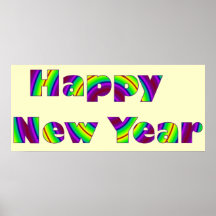 starkes guten Rutsch ins Neue Jahr Posterdruck
