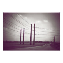 Starkstromleitungs-Plakat Fotografien
