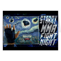 Starry MIXED MARTIAL ARTS Kampf-Nacht Grußkarten