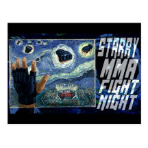 Starry MIXED MARTIAL ARTS Kampf-Nacht Postkarten