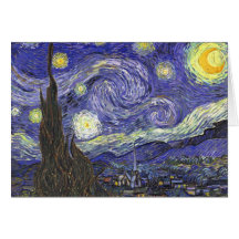 Starry Nacht Van Gogh, Vintager Post-Impressionism Karten
