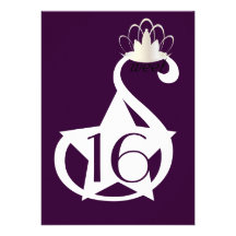 Starry weißer Schwan 16. Geburtstag - fertigen Sie Personalisierte Einladungskarten