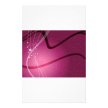 Stars and Purple Waves Custom Stationery