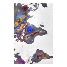 Stars world map papelería