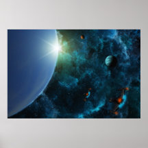 Starships im Weltraum Plakate