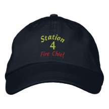 Station, 4, Feuer Leiter-Stickte Hut Bestickte Kappen