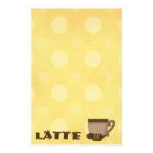 Stationäre Kaffee Latte Liebhaber Individuelle Druckpapiere
