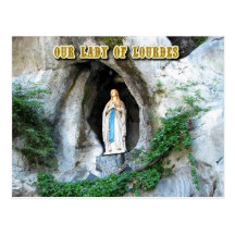 Statue unserer Dame von Lourdes, Lourdes, Frankrei Postkarte