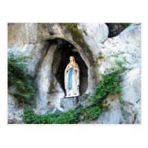 Statue unserer Dame von Lourdes, Lourdes, Frankrei Postkarte