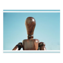 Statue zwei postkarten