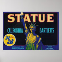 Statuebirnen Posterdruck