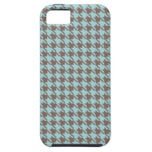 Staubiger Aqua-Hahnentrittmuster iPhone 5 Fall iPhone 5 Etui