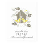 std yellow kissing birds postkarten