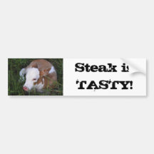 Steak ist geschmackvoller Autoaufkleber