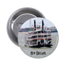Steamboat auf dem Fluss Mississipi Buttons