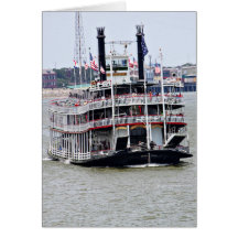 Steamboat auf dem Fluss Mississipi Karten