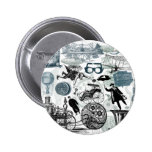Steampunk Collage Colorized Buttons