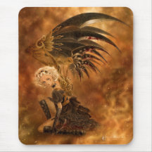 Steampunk dunkler Engel Mousepad