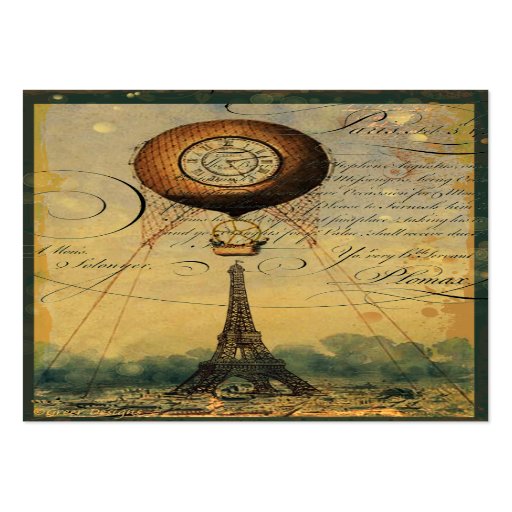 Steampunk Eiffelturm-Profil-Visitenkarten