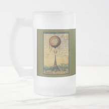 Steampunk Eiffelturm u. Heißluft-Ballon Tee Haferl