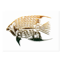 Steampunk Fisch-Visitenkarten