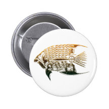Steampunk Fische Knöpfe Anstecknadelbutton