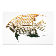 Steampunk Fische stationär Büropapier