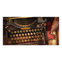 Steampunk - gerade eine gewöhnliche Schreibmaschin Fotokarten