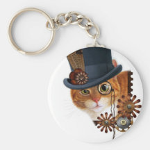 Steampunk Katze Schlüsselband