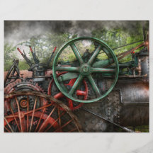 Steampunk - Maschine - Transport der Zukunft Flyerbedruckung