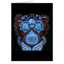 Steampunk Maskerade-Gruß-Karte
