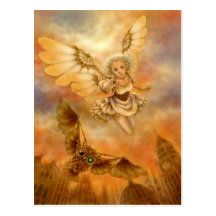 Steampunk mechanische Eulen-Fantasie-Kunst-Postkar
