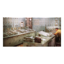 Steampunk - Retro - die Powerstation Personalisierte Foto Karte