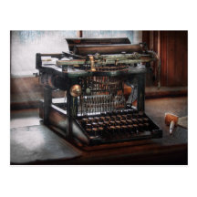 Steampunk - Schreibmaschine - eine wirklich alte S Postkarte
