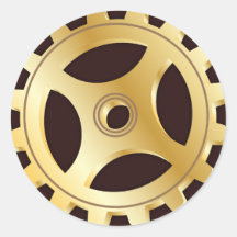 Steampunk Umschlag Aufkleber