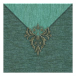 Steampunk Vintager Damast und mit Blumen Einladungskarten