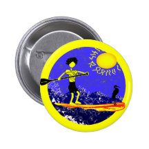Stehen Sie oben Paddel-Entwurf Anstecknadelbutton
