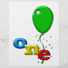steigt einjähriges im Ballon auf Personalisierte Flyer