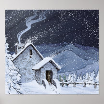 Steinhütte Posterdruck