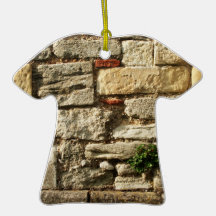 Steinwand. Mit kleiner Anlage Weihnachtsbaum Ornament