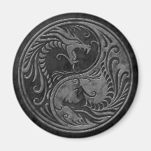 SteinYin Yang Drachen Kühlschrankmagnet