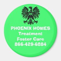 Stellen Sie 001, PHOENIX HOMESTreatmentFoster Care Kühlschrankmagnete